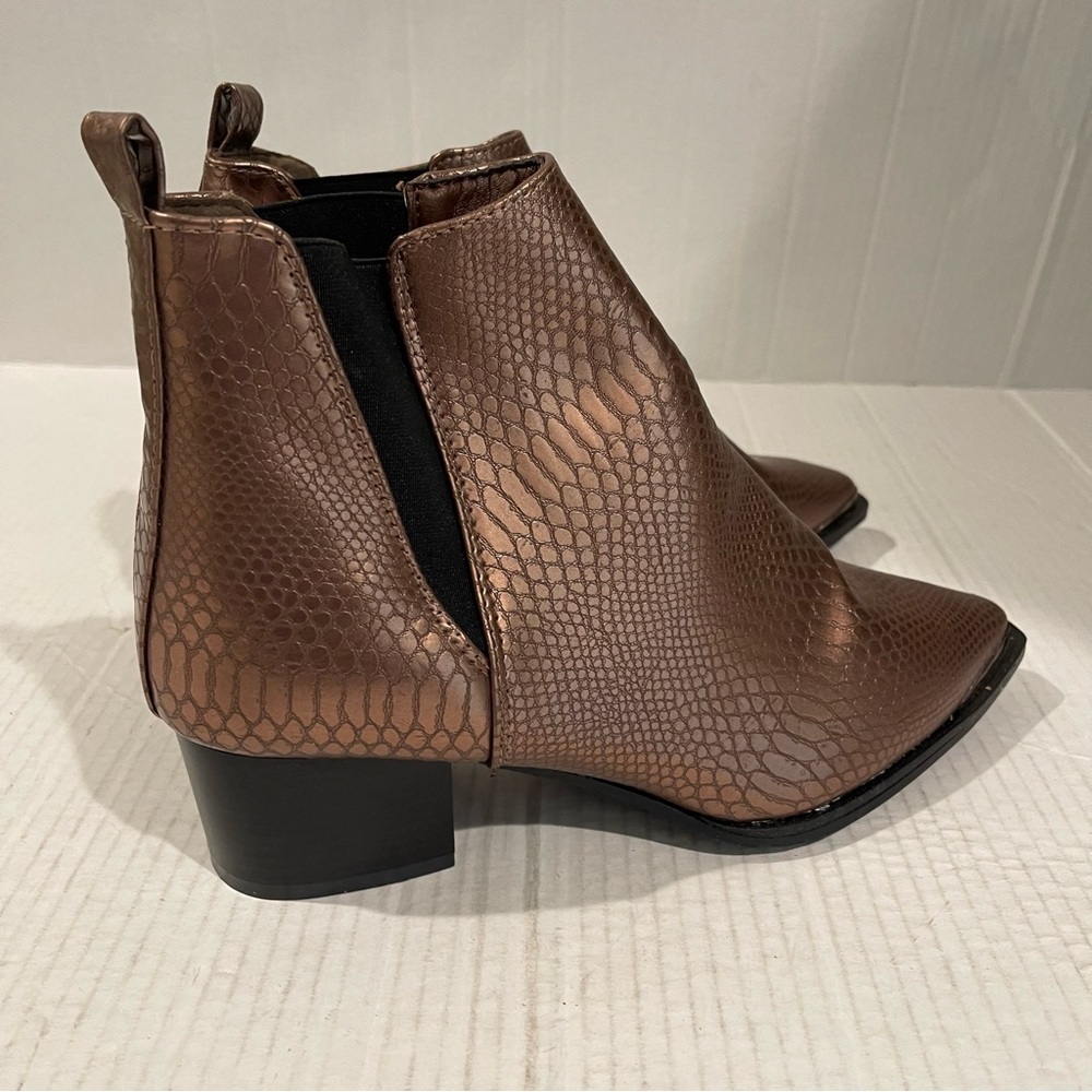 Women’s Seven7 Madison Python Pointed Brown Vegan… - image 3